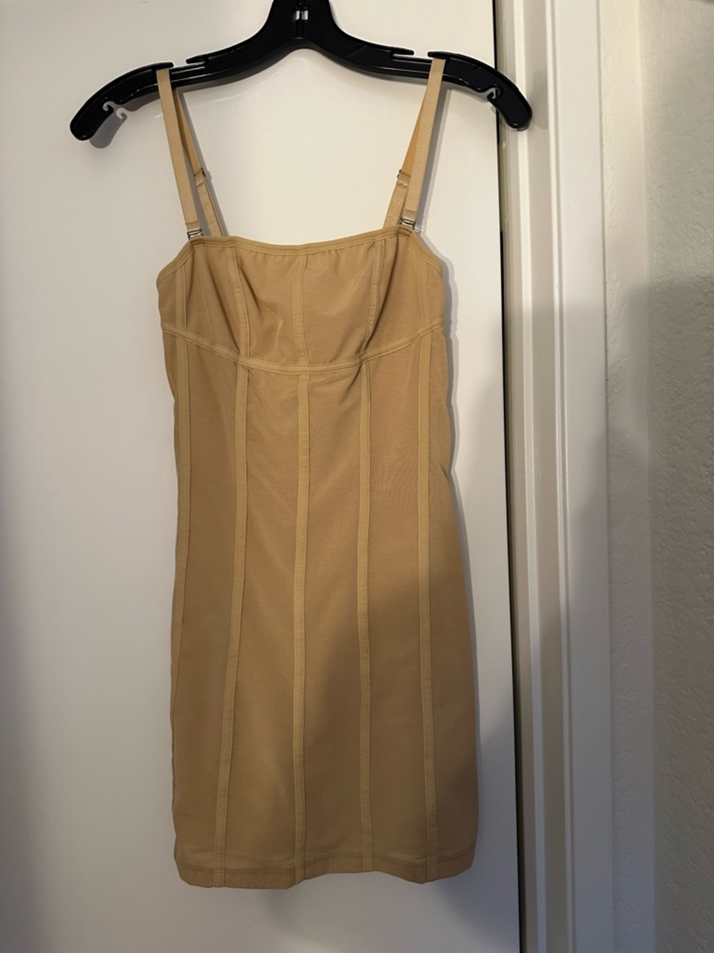 Urban outfitters Beige heavy mesh slip dress  with seam detail size XS